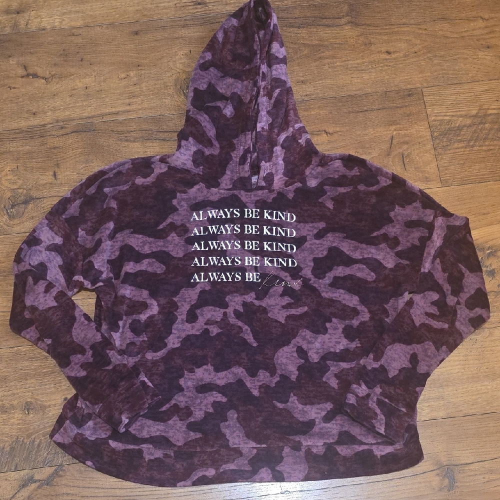 Danskin Velour Mauve Graphic Hoodie